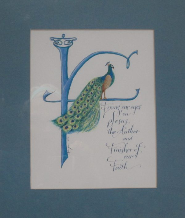 peacock calligraphy
