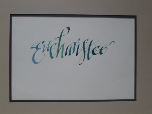 eucharisteo calligraphy